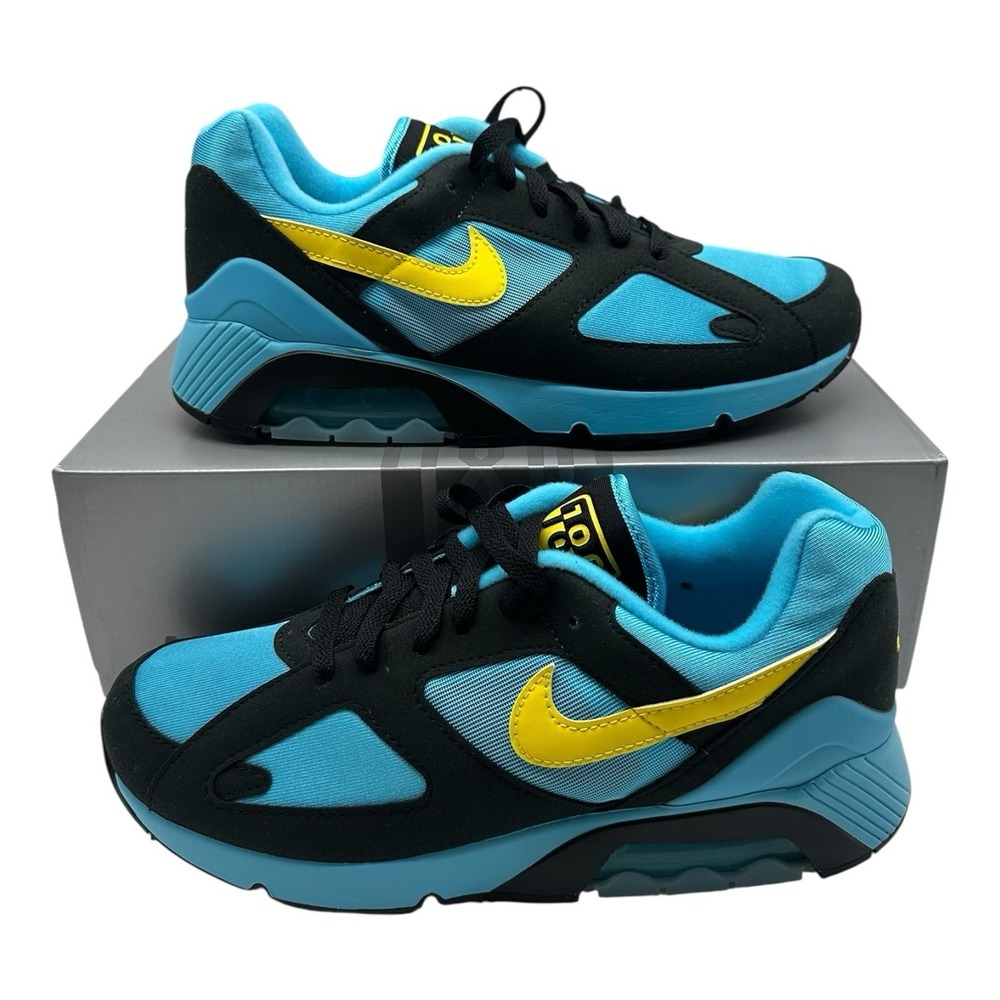 Nike Air Max 180 Shoes Mens 9.5 Womens‎ 11 Baltic Blue Black Sneakers HQ4043-400